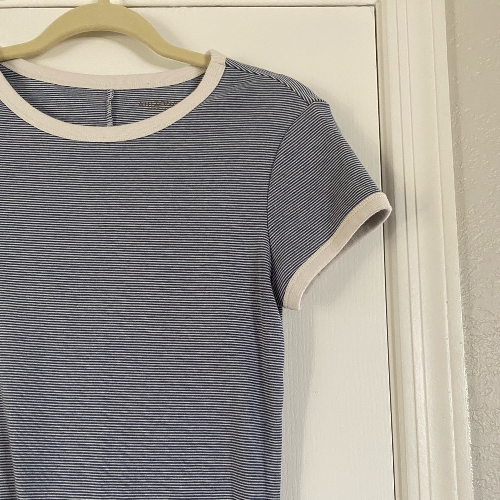 Blue & White T Shirt Dress